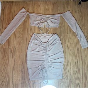 Two piece glittery fancy outfit